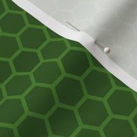 Small Forest Green Honeycomb Bee Geometric Hexagonal Design