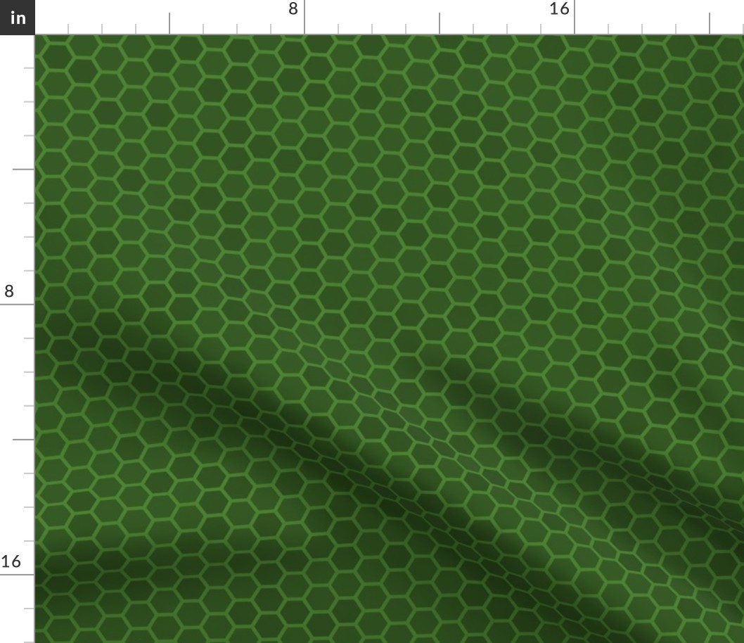 Small Forest Green Honeycomb Bee Geometric Hexagonal Design