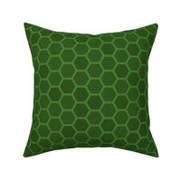 Large Forest Green Honeycomb Bee Hive Geometric Hexagonal