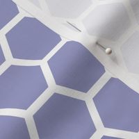 Large Very Periwinkle Purple Blue Bee Hive Geometric Hexagonal Design
