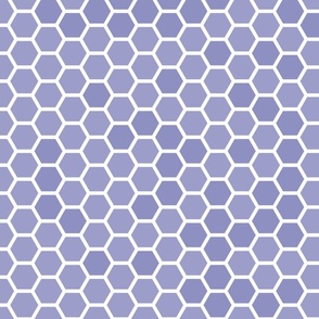 Large Very Periwinkle Purple Blue Bee Hive Geometric Hexagonal Design