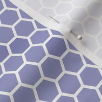 Small Very Periwinkle Purple Blue Honeycomb Bee Hive Geometric Hexagonal Design