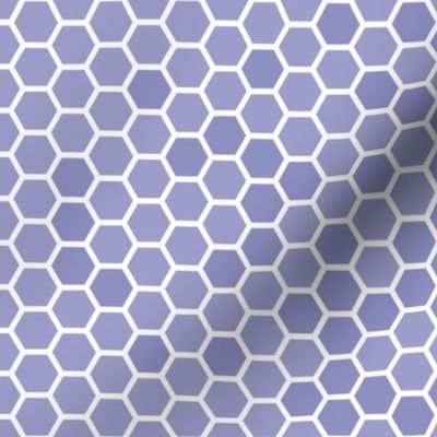Small Very Periwinkle Purple Blue Honeycomb Bee Hive Geometric Hexagonal Design