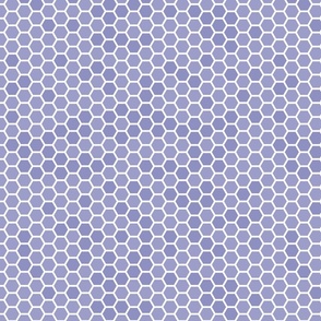 Small Very Periwinkle Purple Blue Honeycomb Bee Hive Geometric Hexagonal Design
