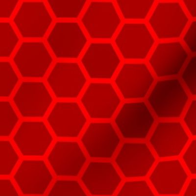 Large Bright Neon Red Honeycomb Bee Hive Geometric Hexagon