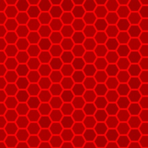 Large Bright Neon Red Honeycomb Bee Hive Geometric Hexagon