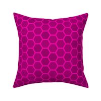 Large Bright Neon Pink Honeycomb Bee Hive Geometric Hexagonal Design