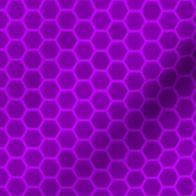 Small Bright Neon Purple Honeycomb Bee Hive Geometric Hexagonal Design