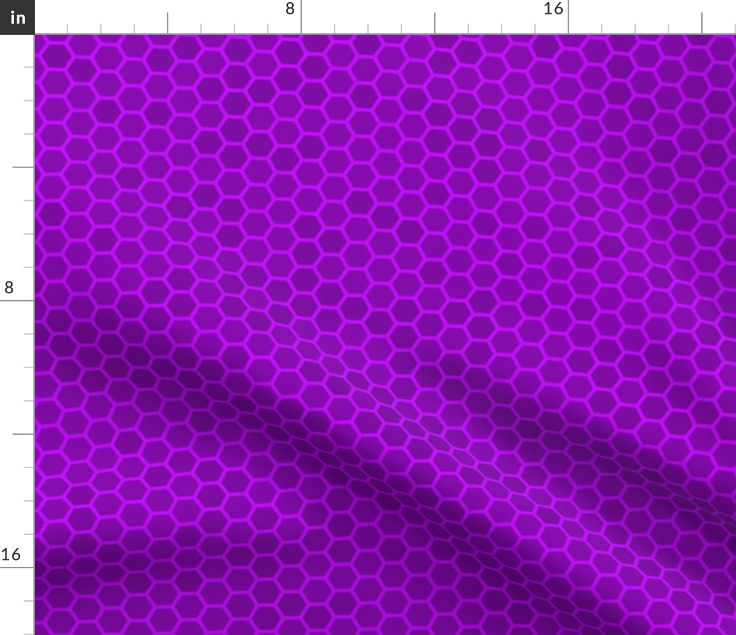 Small Bright Neon Purple Honeycomb Bee Hive Geometric Hexagonal Design