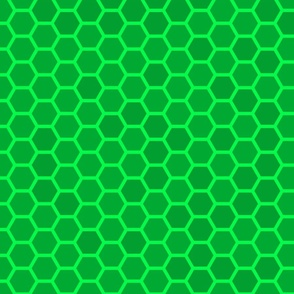 Large Bright Neon Green Honeycomb Hive Geometric Hexagonal Design