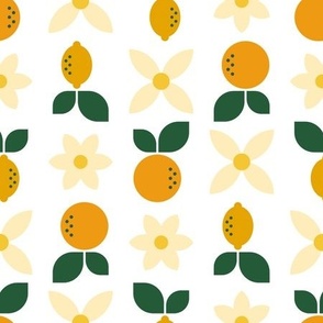 Mod Scandinavian Citrus Fruit - White