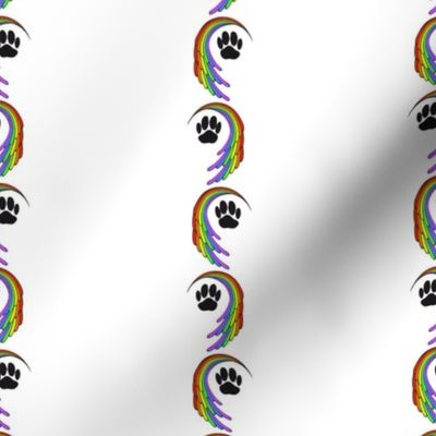 Puppy Paws and Rainbows larger column whiteWhite