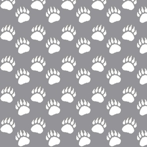 Bear Paw All Over Medium Gray