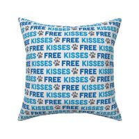 Free Kiss Dog Paw Dog Fabric Blue-01