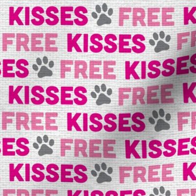 Free Kiss Dog Paw Dog Fabric Pink-01