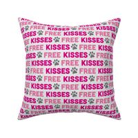 Free Kiss Dog Paw Dog Fabric Pink-01