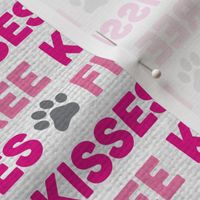 Free Kiss Dog Paw Dog Fabric Pink-01