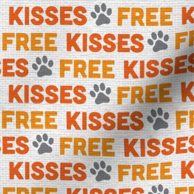 Free Kiss Dog Paw Dog Fabric Orange-01