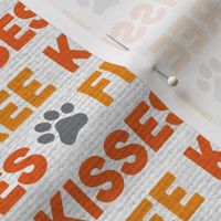 Free Kiss Dog Paw Dog Fabric Orange-01