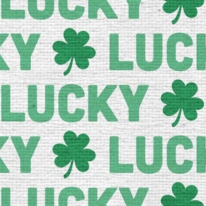 Lucky with Clover Saint Paddy Day Luck Clover Shamrock