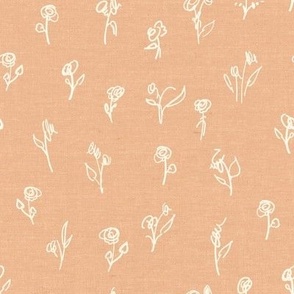 Floral Doodle Pale Peach_Iveta Abolina