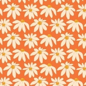 Small Scale Floral - Daisy Red