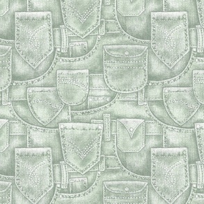 Jean Pockets - large - faded sage green
