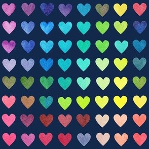 color chart hearts - navy - medium scale