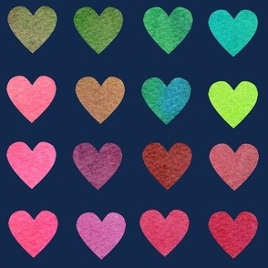 color chart hearts - navy - large scale