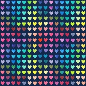 color chart hearts - navy - smaller scale