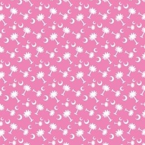 SC Palmetto Moon Cute State Shape Outline PINK MICRO SCALE