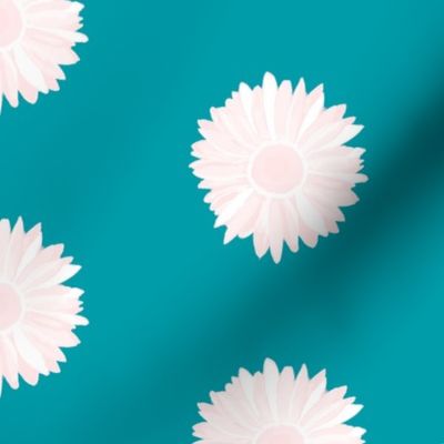 Gerber Daisy pattern in blue