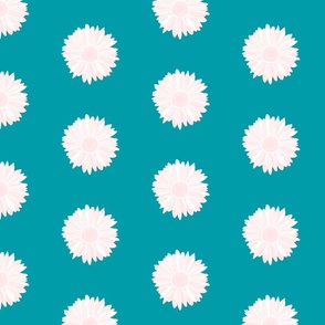Gerber Daisy pattern in blue
