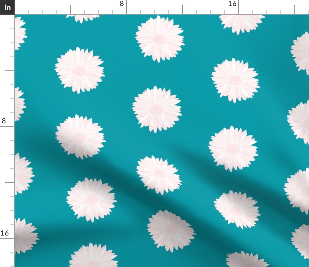 Gerber Daisy pattern in blue