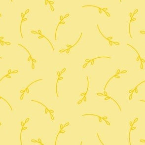 Hippity Hoppity branches blender print yellow