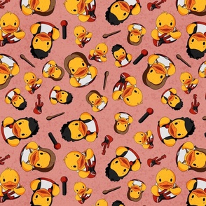 Rock Band Rubber Duck Scatter Large - Red