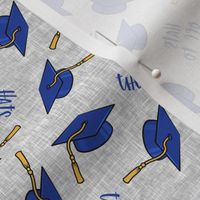 Graduation Caps - Hats off to the Grad!  - royal blue - LAD22 