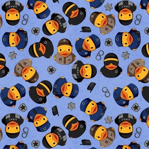 Police Rubber Duck Scatter Large - Blue