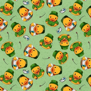 Outdoor Rubber Duck Scatter Large - Green