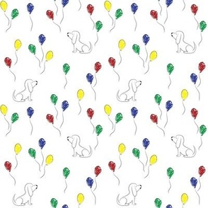 Doodle Bassets and Balloons (Small)