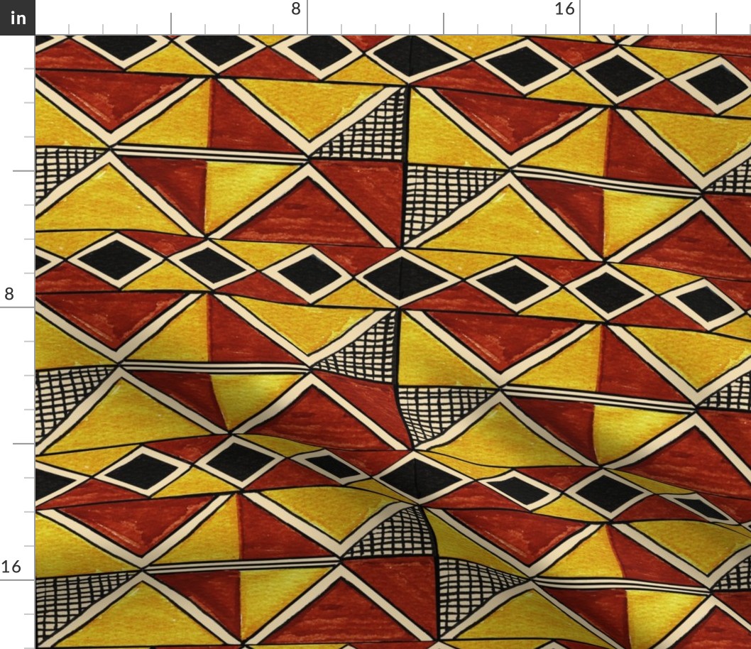 Mud Cloth Tan African Culture Collection 2022