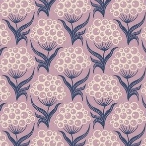 Pattern 0718 - bubble flowers, purple