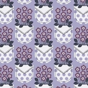 Pattern 0723 - flowers in my pockets, purple