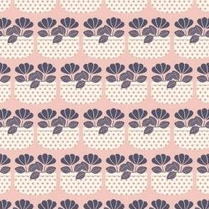 Pattern 0726 - flower pots, pink