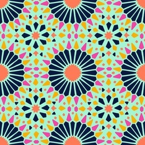 Summer Tiles // Midnight, Hot Pink, Papaya, Marigold, Mint 
