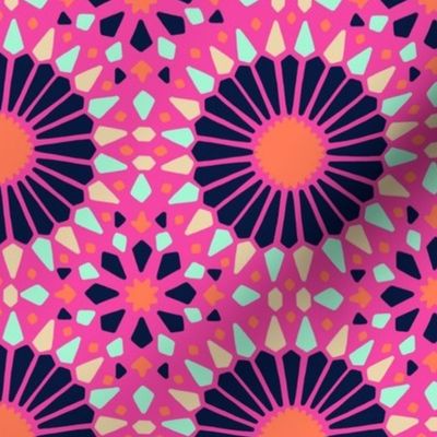 Summer Tiles // Hot Pink , Midnight, Papaya, Sand, and Mint
