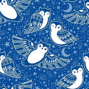 Owl Night Blue