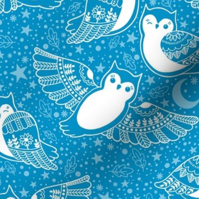 Owl Night Light Blue