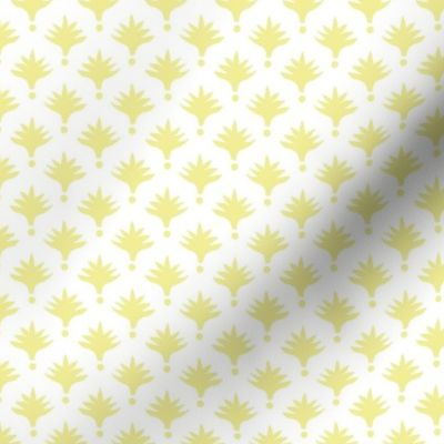 Tiny Palm Yellow Ribbon and White