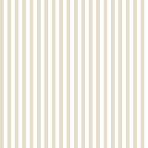 Candy Stripes Beige on White